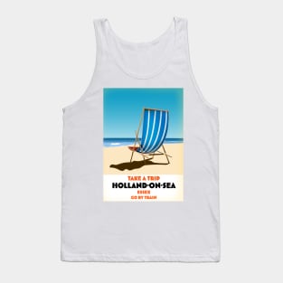 Holland-on-Sea vintage style travel poster art. Tank Top